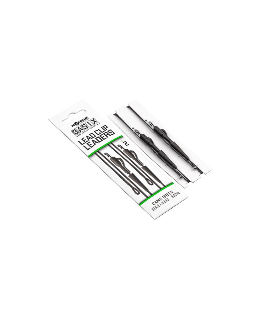 Korda Basix Lead Clip Leaders 50lb 50cm Korda Basix Lead Clip Leaders 50lb 50cm