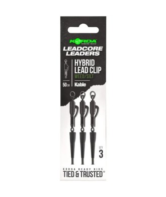 Korda Kable Leadcore Leader Hybrid Lead Clip Weed 50cm