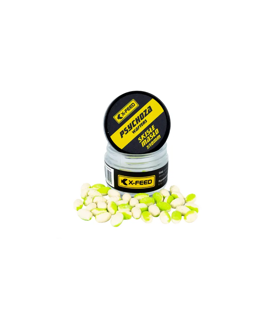 X-Feed Wafters Psychoza Skisłe Masło 7/10mm dwukolor przyęta X-Feed Wafters Psychoza Skisłe Masło 7/10mm dwukolor przyęta