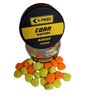X-Feed Wafters Corn Banan 7/10mm dwukolor przyęta kształt ziarna kukurydzy