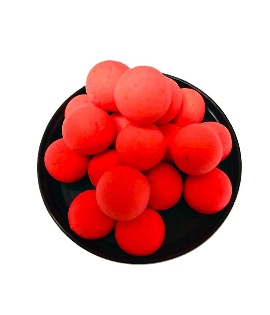 Fantazy Baits Custom Pop Up Truskawka kulki przynętowe 150ml 16mm Fluo