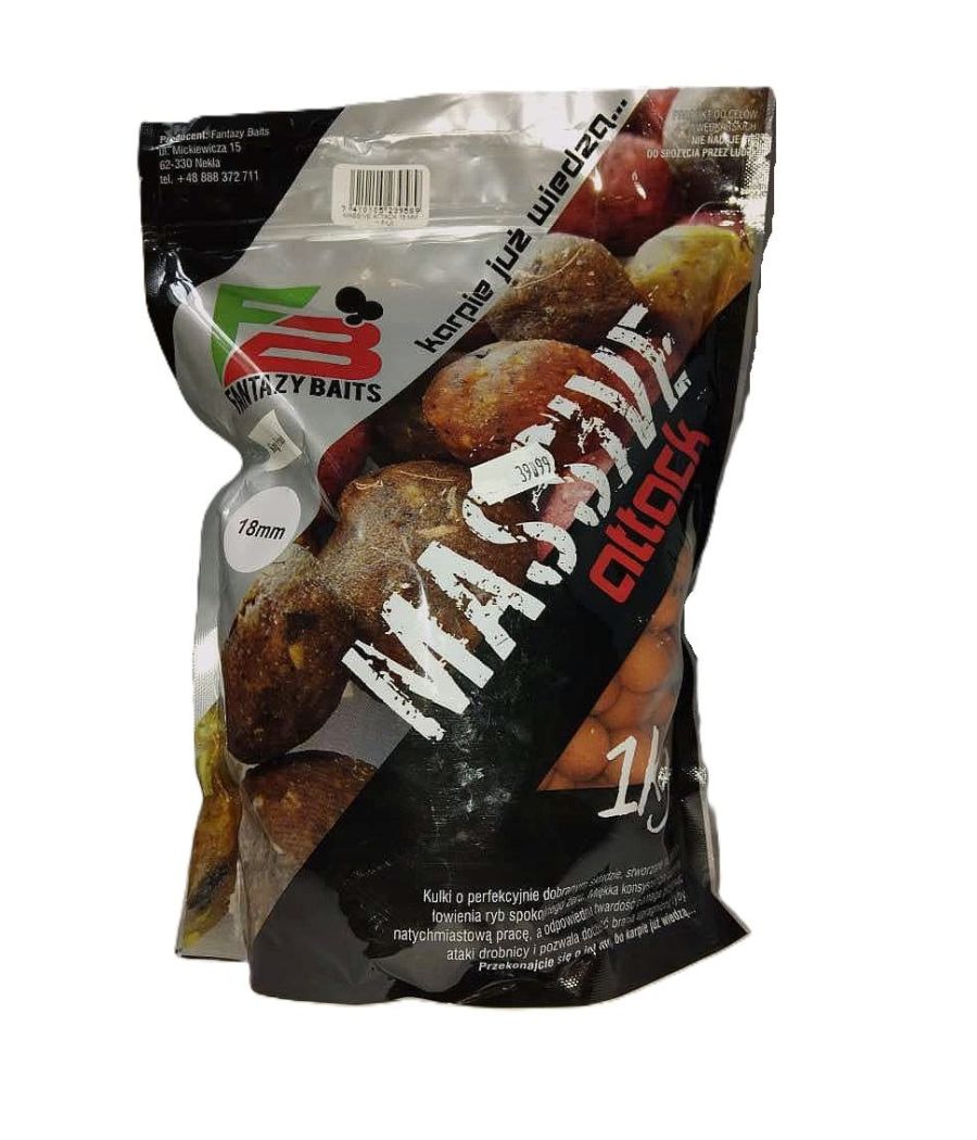 Fantazy Baits Massive Attack King Fruit 18mm kulki zanętowe 1kg Fantazy Baits Massive Attack King Fruit 18mm kulki zanętowe 1kg