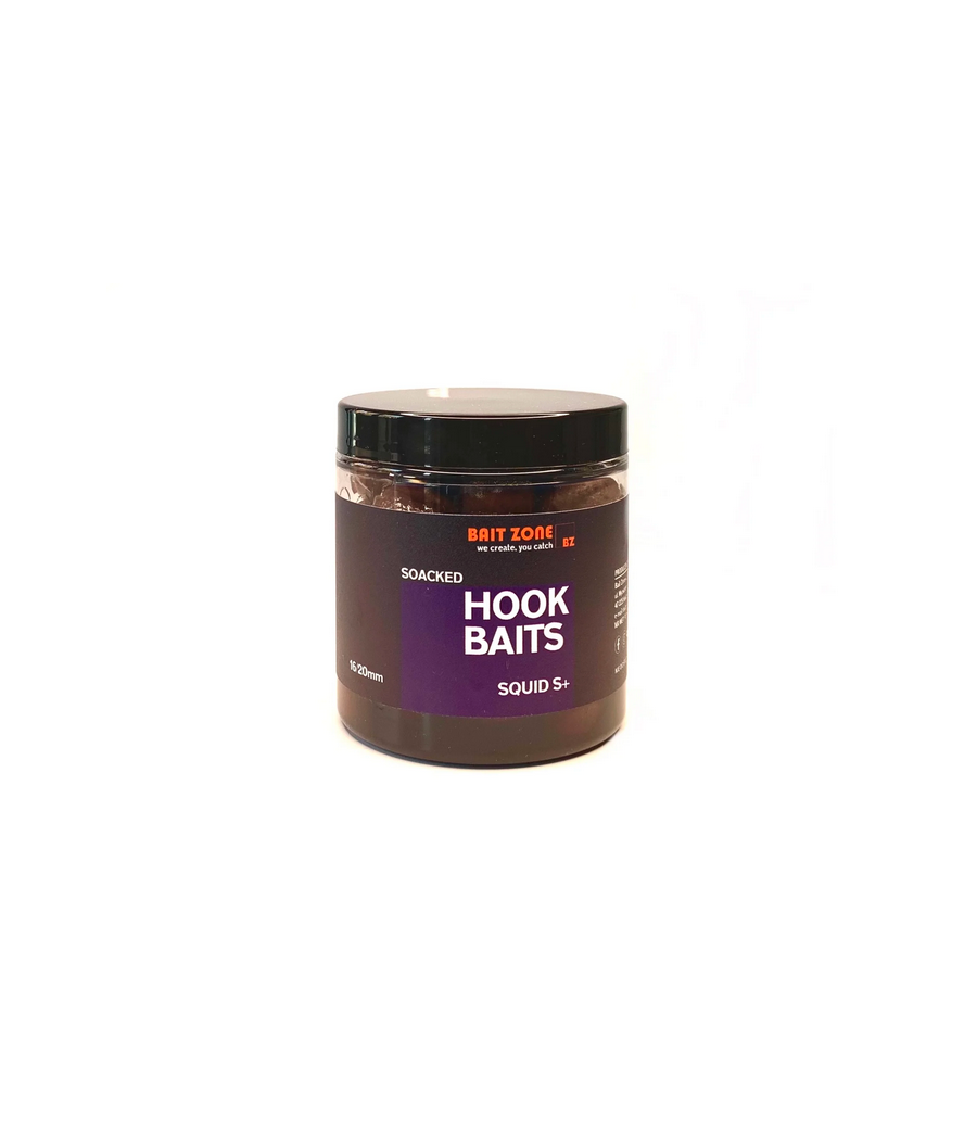Bait Zone Soacked Hook Baits Squid S+