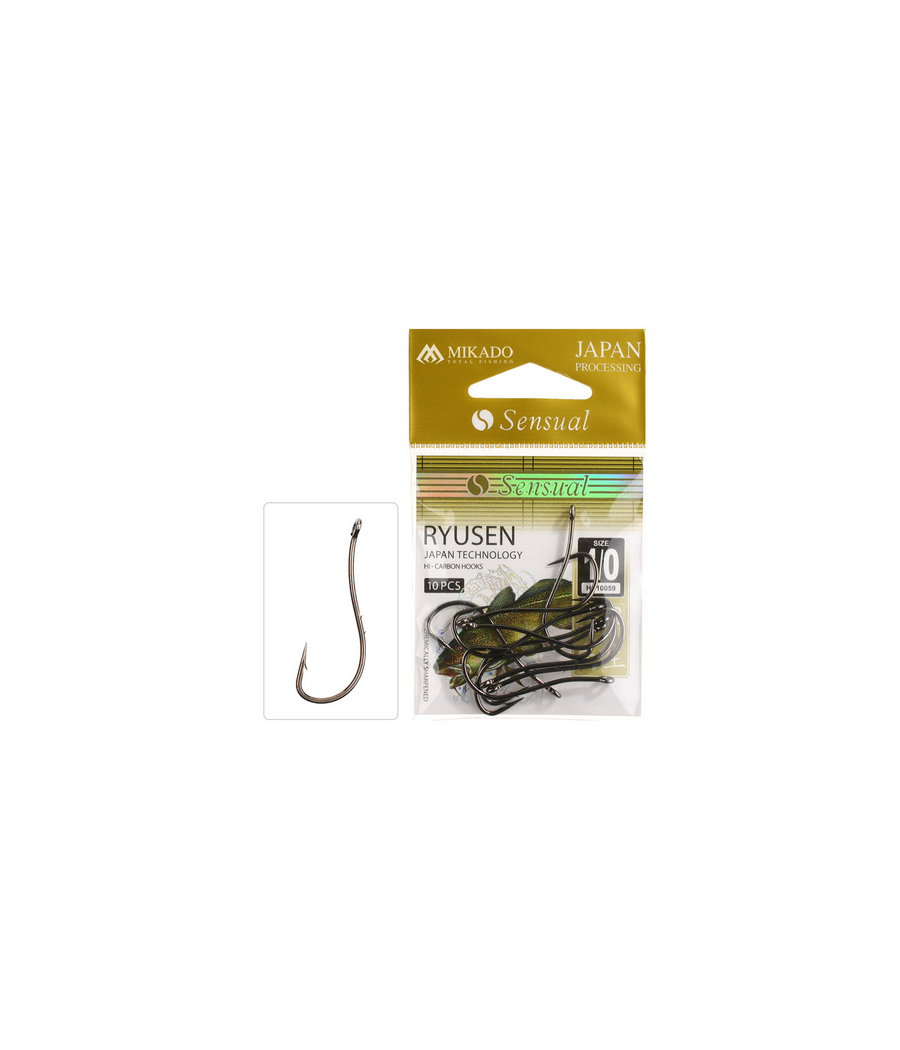 Mikado Haczyk Ryusen W/Ring roz.1/0 szt.10 black nikiel haki morskie Mikado Haczyk Ryusen W/Ring roz.1/0 szt.10 black nikiel haki morskie