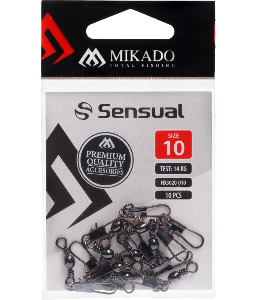 Mikado Krętlik Baryłkowy z agrafką spinningową nr.10 BN
