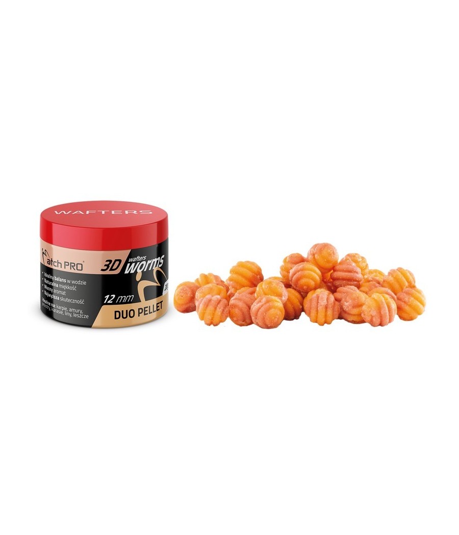 MatchPro 3D WORMS WAFTERS DUO pellet 12mm 20g MatchPro 3D WORMS WAFTERS DUO pellet 12mm 20g