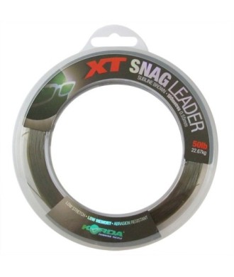 kaper sklep KORDA XT Snag Leader 50LB/22,67kg 100m Brown Nylon