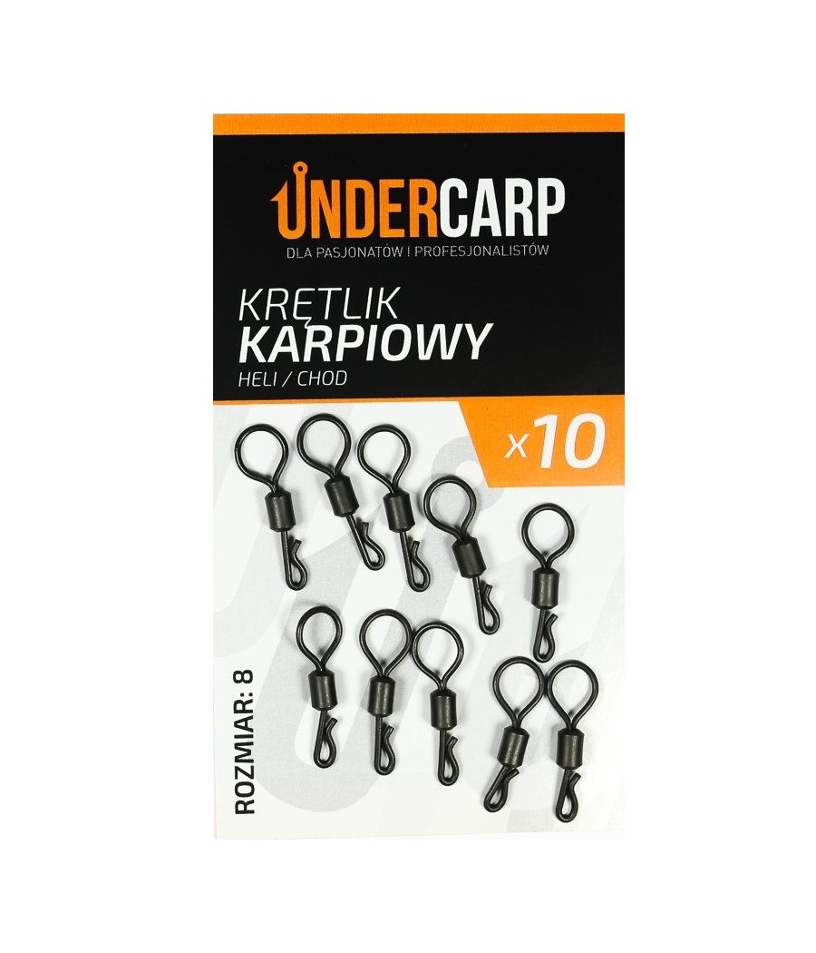 kaper sklep UNDERCARP Krętlik karpiowy Heli/Chod rozm.8 10szt