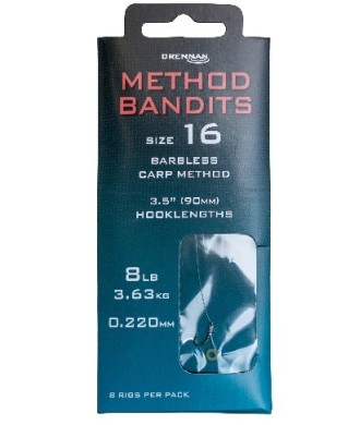 BANDIT Carp Method Przypony Drennan nr8 0,24mm