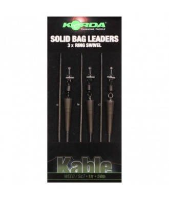 kaper sklep Korda Solid Bag Leaders 3x ring swivel