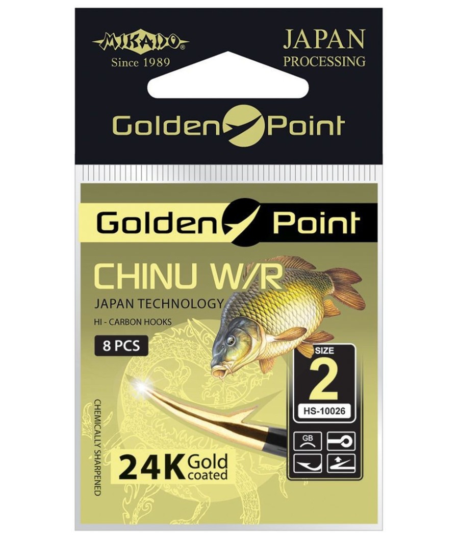 kaper sklep Mikado Haczyk Golden Point Chinu W/R roz.2 8szt