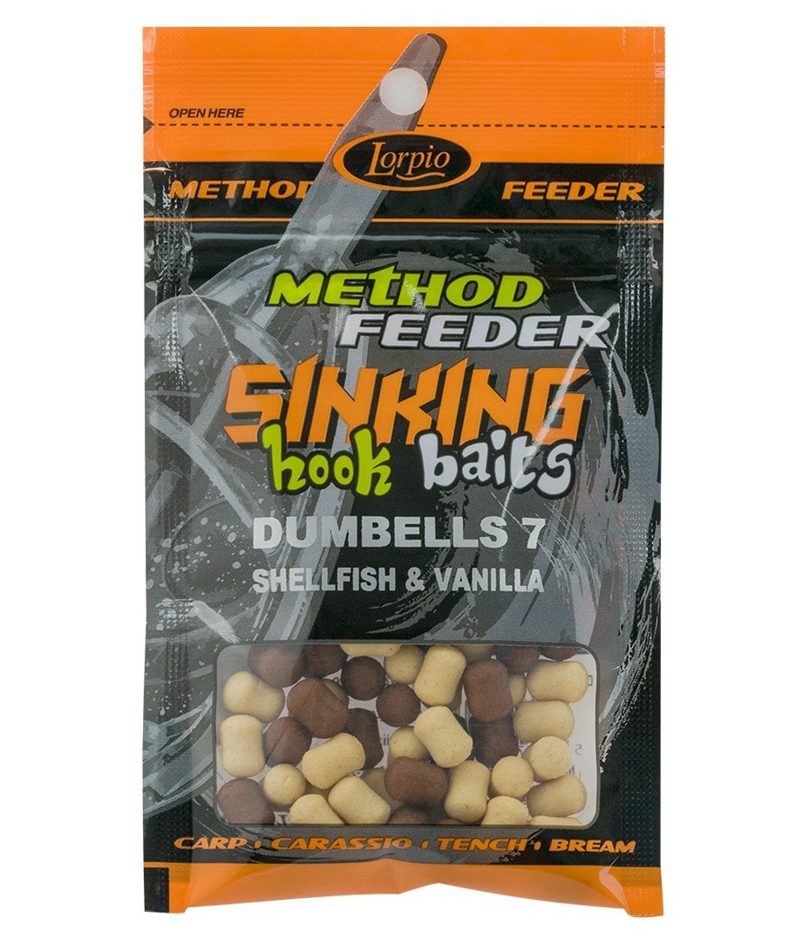 Lorpio SINKING HOOK BAITS DUMBELLS SHELLFISH & VANILLA 7X10