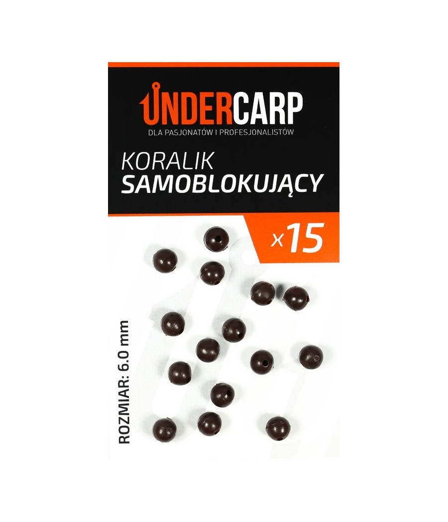 Undercarp Koralik samoblokujący – brązowy 6mm