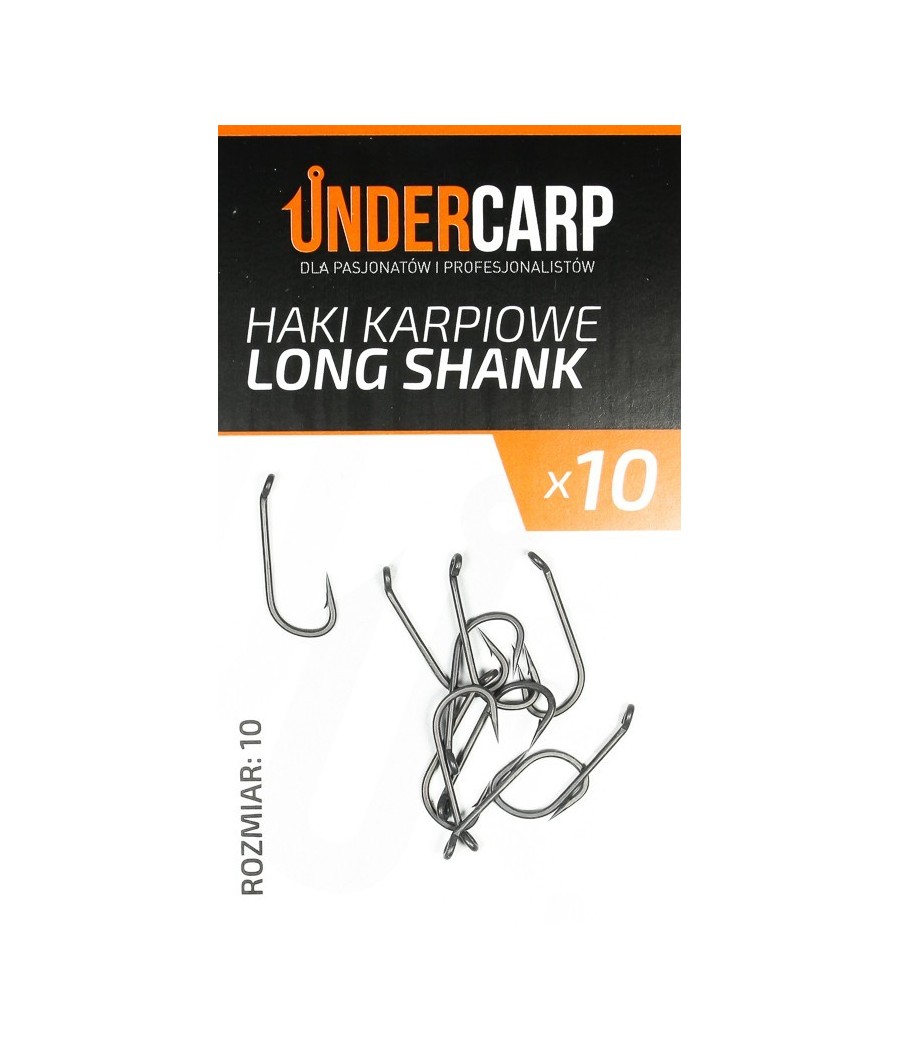 kaper sklep Undercarp Teflon haki karpiowe LONG SHANK roz 10