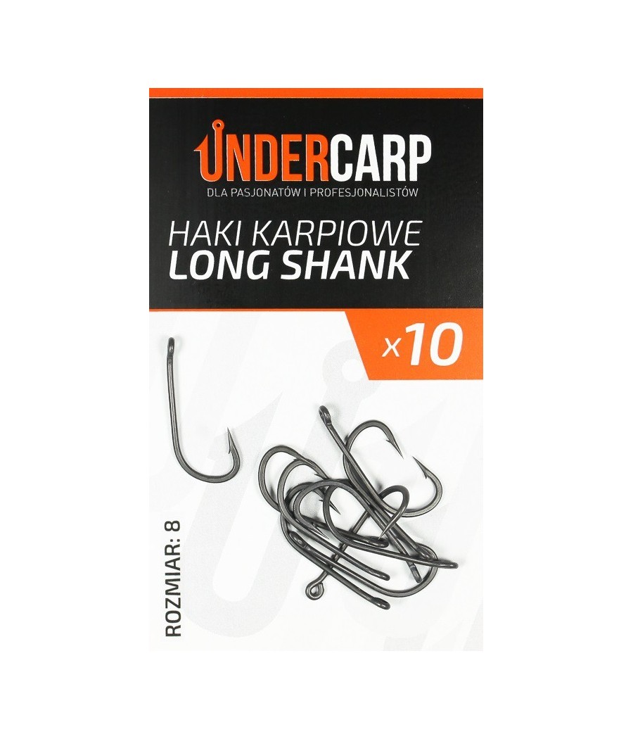 kaper sklep Undercarp Teflon haki karpiowe LONG SHANK roz 8