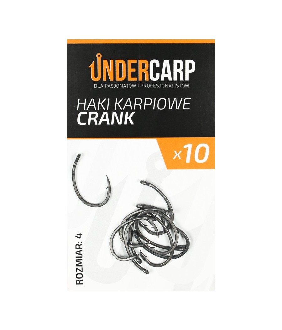 kaper sklep Undercarp Teflonowe haki karpiowe CRANK roz 4