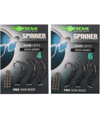 Korda Spinner Hook Sections Krank 6 Micro Barbed  3szt