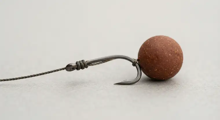 Hak na kulki proteinowe z szerokim łukiem i boilies 14-16 mm, dopasowanie rozmiaru haka do średnicy kulki proteinowej